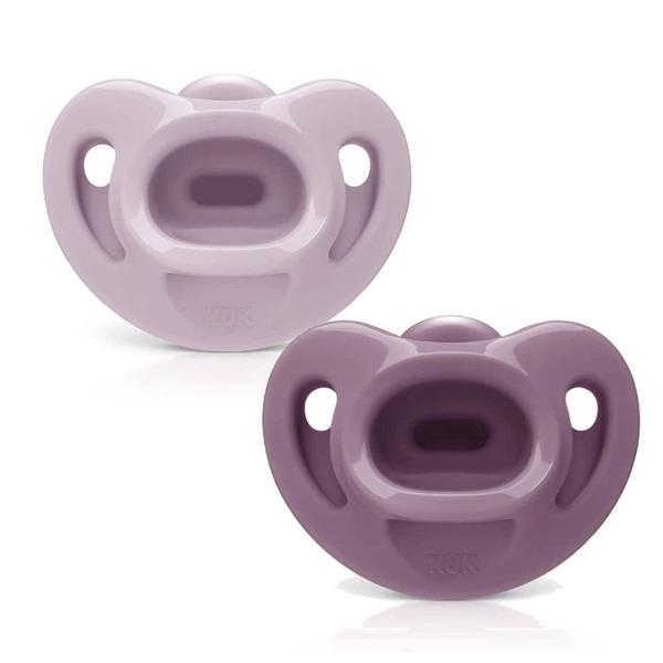 Imagem de Kit 2 Chupetas Sensitive Soft Fashion 100% Silicone Oral Fit S1 NUK 0 a 6 Meses