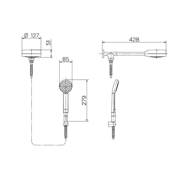 Imagem de Kit 2 Chuveiros Technoshower Com Desviador Cromado - Docol