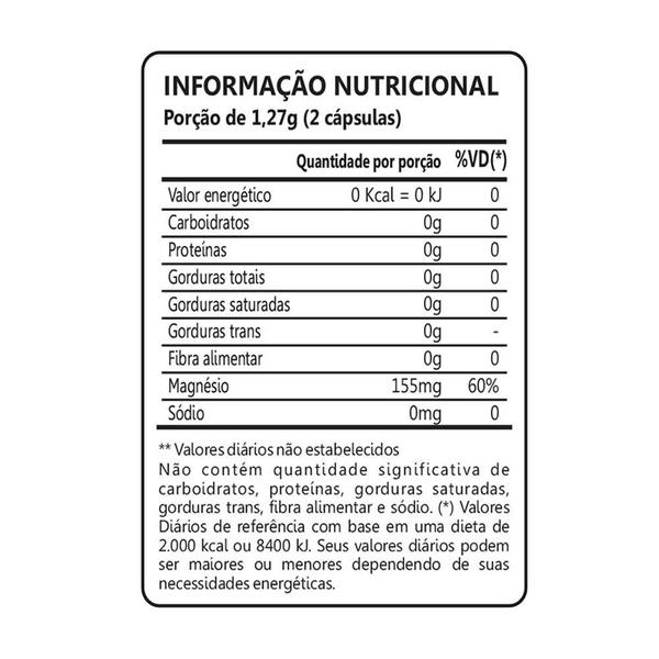 Imagem de Kit 2 Cloreto de Magnésio P.A 500mg 60 Capsulas Maxinutri