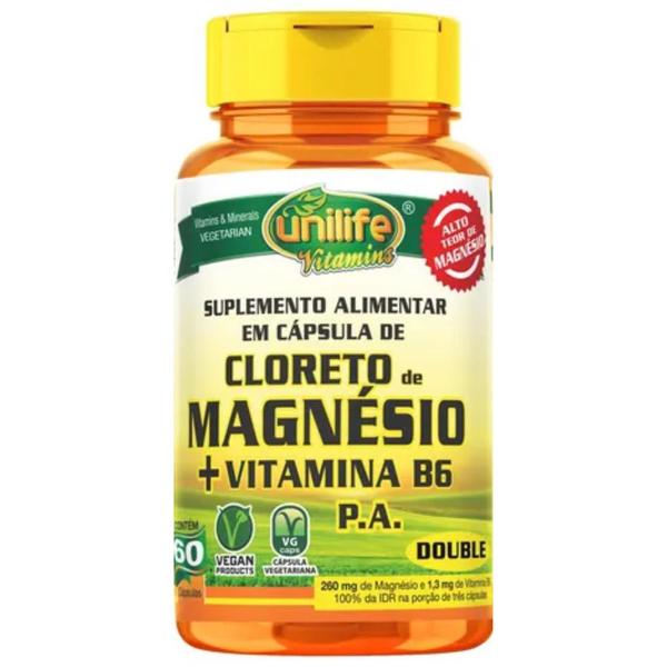 Imagem de Kit 2 Cloreto De Magnésio Pa + Vit B6 800mg 120 Vegan Caps