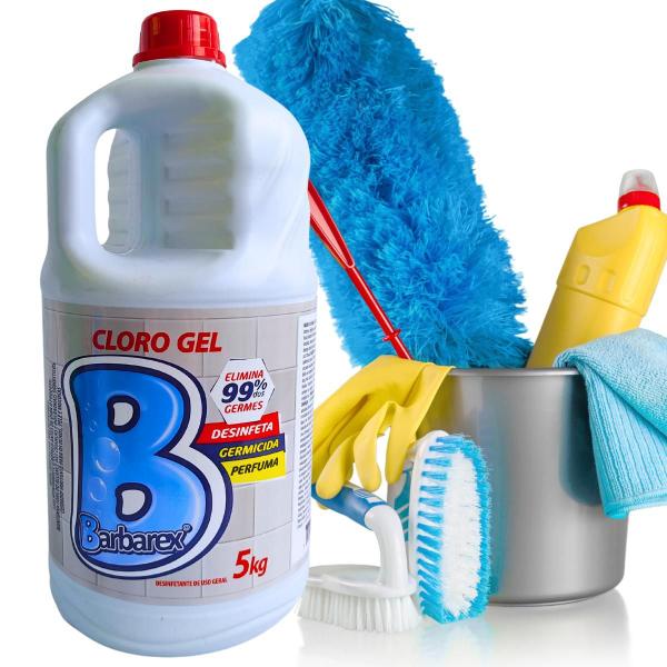 Imagem de Kit 2 Cloro Concentrado Gel Desinfetante 5l Limpeza Pesada