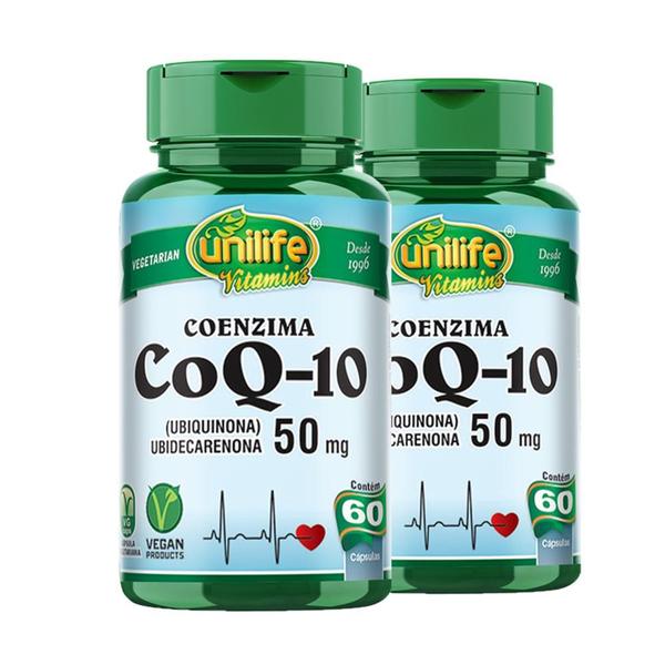 Imagem de Kit 2 Coenzima CoQ-10 - 50 mg Unilife 60 Capsulas Veganas