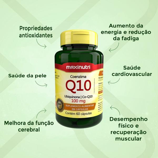 Imagem de Kit 2 Coenzima Q10 100mg com 60 Capsulas Maxinutri