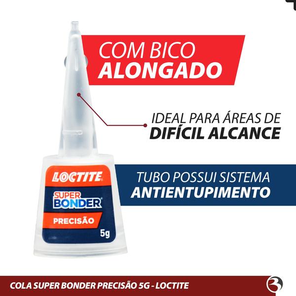 Imagem de Kit 2 Cola Super Bonder Precisão  5g Multiuso Instantânea Ultra Forte - Loctite