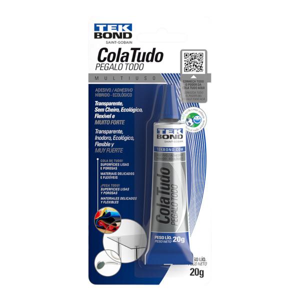 Imagem de Kit 2 Cola Tudo Multiuso Adesivo 20g Ferro Metal Vidro Pvc