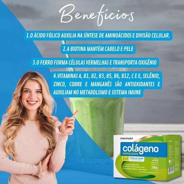 Imagem de Kit 2 Colágeno Hidrolisado 30 Saches Uva Verde Maxinutri