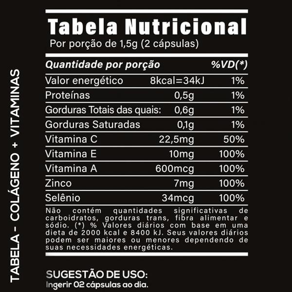 Kit 2 Colageno Hidrolisado + Vitaminas 60 Caps Hf Suplements Imagem de Kit 2 Colageno Hidrolisado + Vitaminas 60 Caps Hf Suplements