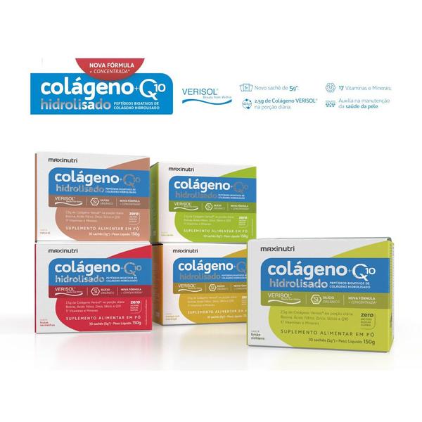 Imagem de Kit 2 Colágeno Verisol Natural Sachês 30x5g + Q10 Maxinutri