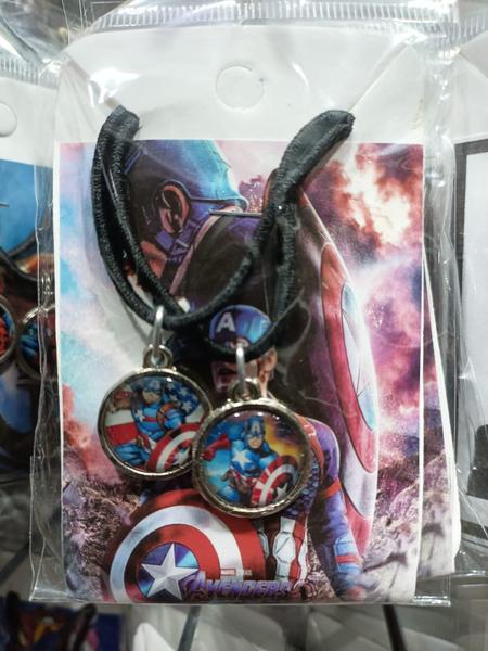 Imagem de Kit 2 Colares Capitão América Steve Rogers Lembrancinha