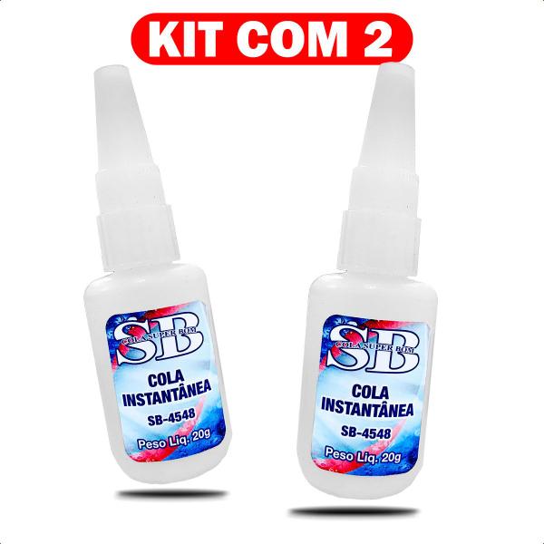 Imagem de Kit 2 Colas Super Bom Ultra Forte Instantânea 20G Multiuso