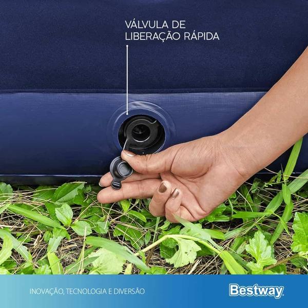 Imagem de Kit 2 Colchões Infláveis Solteiro Camping 150kg Bestway