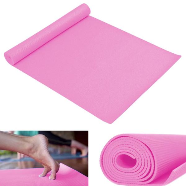 Imagem de Kit 2 Colchonetes Tapete em Eva para Yoga e Pilates Nas Cores Rosa e Cinza  Liveup Sports 