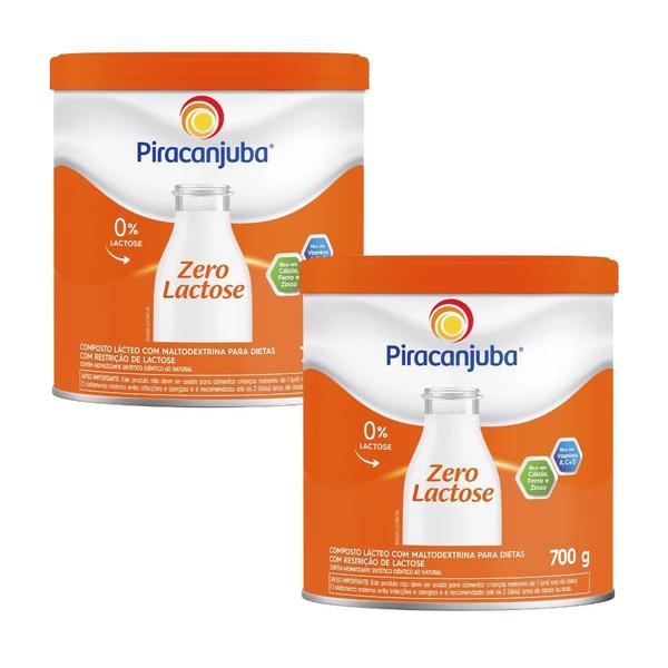 Kit 2 Composto Lácteo Piracanjuba Zero Lactose 700g Imagem de Kit 2 Composto Lácteo Piracanjuba Zero Lactose 700g