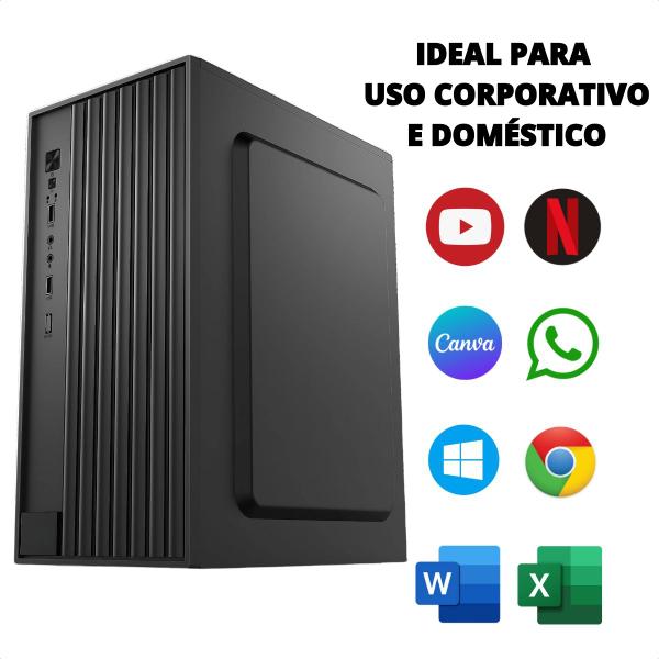 Imagem de Kit 2 Computadores Completos Intel I5 8gb Ssd 240gb Dois Monitores