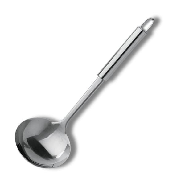 Imagem de Kit 2 Conchas De Cozinha Feijão Utensilio Em Aço Inox 33cm