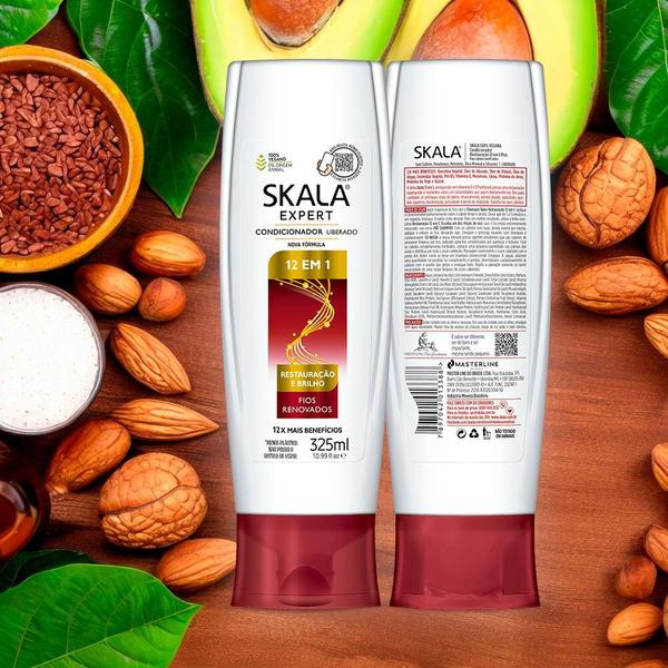 Imagem de Kit 2 Condicionador 12 em 1 Óleo de Argan Abacate Reconstrução 325ml Skala