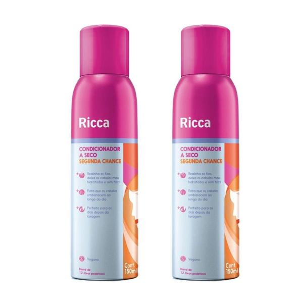 Imagem de Kit 2 Condicionador A Seco Segunda Chance Desembaraçante Ricca 150ml