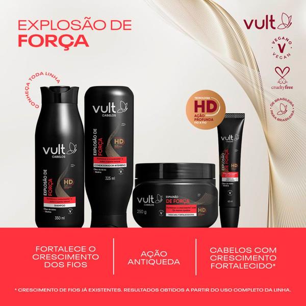 Imagem de Kit 2 Condicionador Antiqueda para Crescimento Cabelos Explosão de Força 325ml Vult