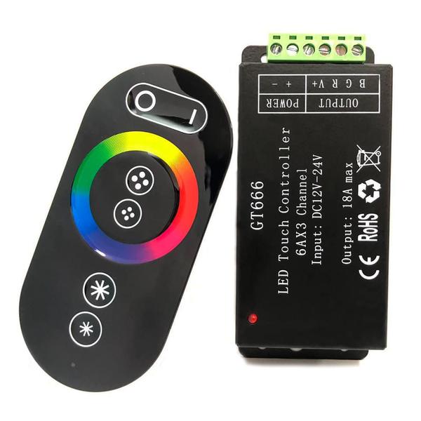 Imagem de Kit 2 Controle + Comando Touch Refletores LED RGB Sem Fio