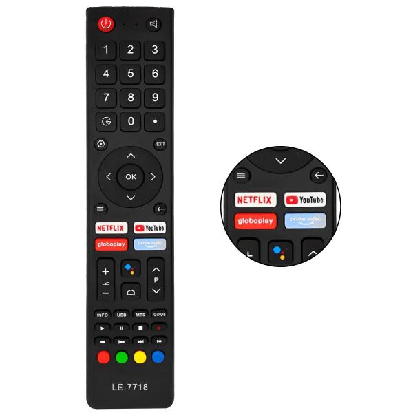 Imagem de Kit 2 Controle Remoto Compatível Philco Smart TV 4K PTV42