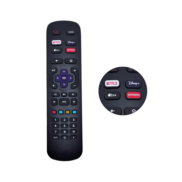 Imagem de Kit 2 Controle Remoto Para TV Philco / Aoc Roku Smart TV