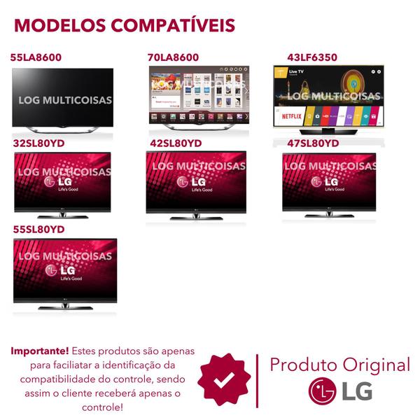 Imagem de Kit 2 Controles Remotos LG Smart TV 3D AKB74115501