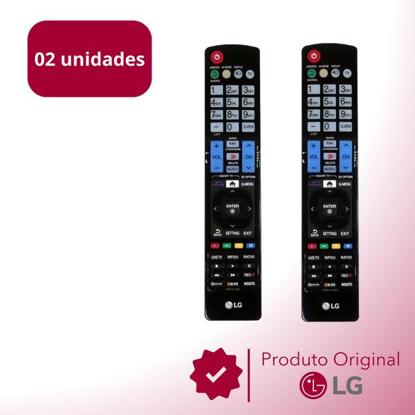 Imagem de Kit 2 Controles Remotos LG Smart TV 3D AKB74115501