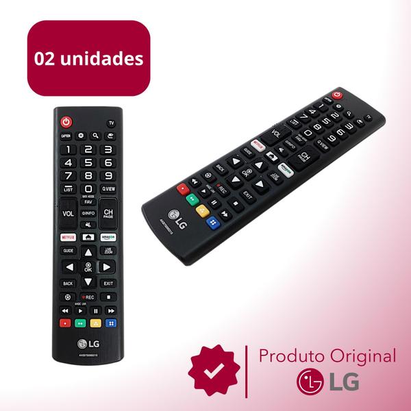 Imagem de Kit 2 Controles Remotos LG TV Smart AKB75095315