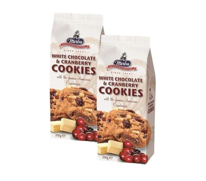 Imagem de Kit 2 Cookies com Chocolate Branco e Cranberry Merba 200g