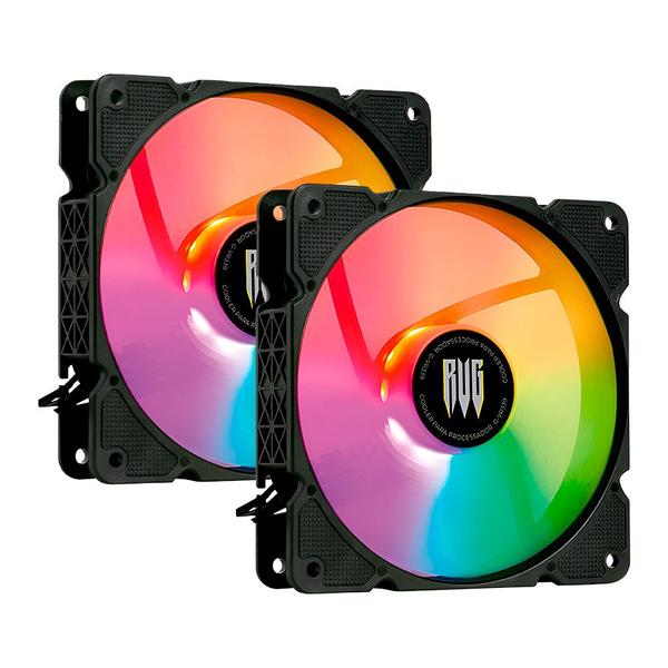 Imagem de Kit 2 Cooler Fan RGB 120mm para Gabinete Gamer Revenger G-VR339