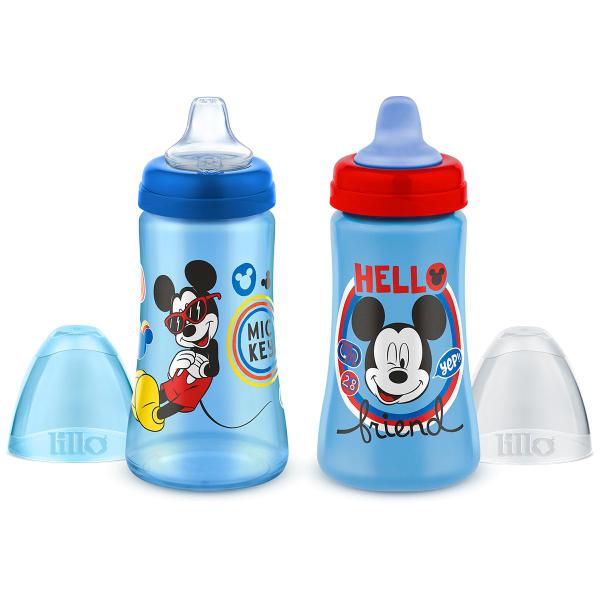 Imagem de Kit 2 Copos Colors Bico De Silicone Disney Mickey Azul Lillo