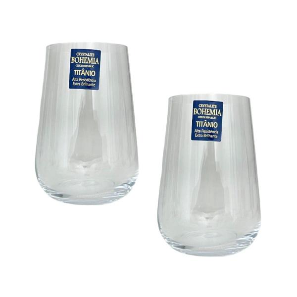 Imagem de Kit 2 Copos Cristal Whisky Drinks 300ml Bohemia Linha Ardea