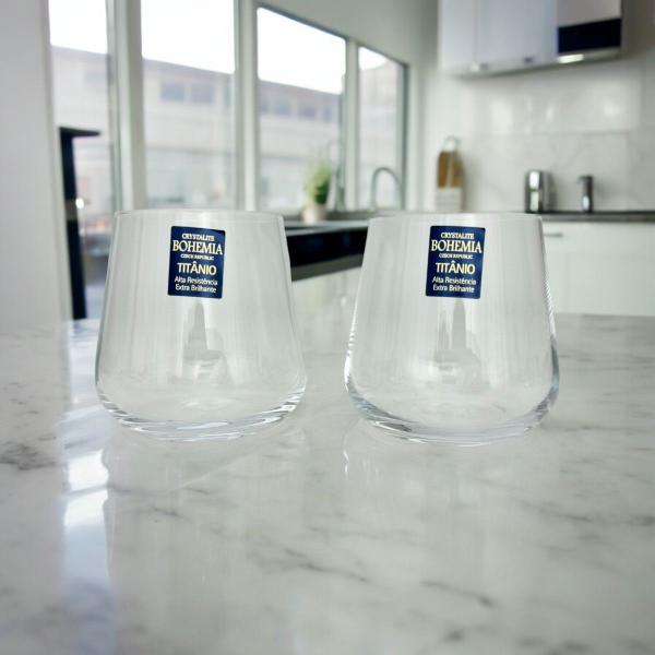 Imagem de Kit 2 Copos Cristal Whisky Drinks 320ml Bohemia Linha Ardea