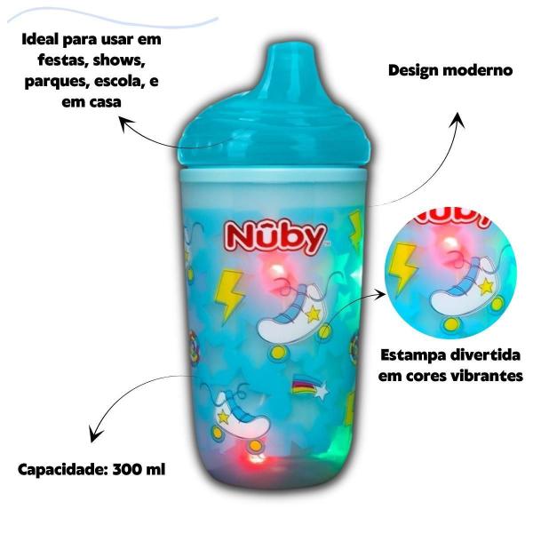 Imagem de Kit 2 Copos Pisca-Pisca Térmico Bico Rigido 300Ml Nuby