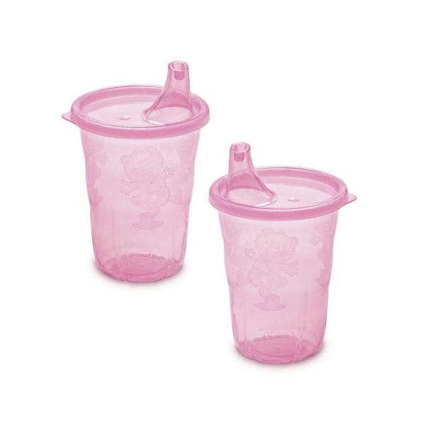 Imagem de Kit 2 Copos Transição Adoleta Rosa 350ML 0899/96