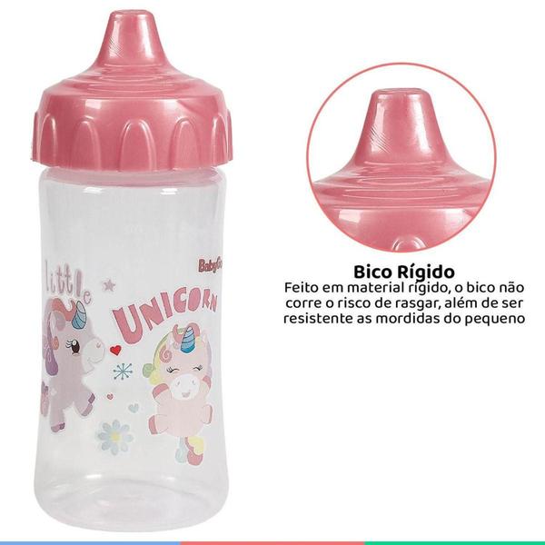 Imagem de Kit 2 Copos Treinamento Transição Infantil Bico Rigido Disney Menina 240ML 