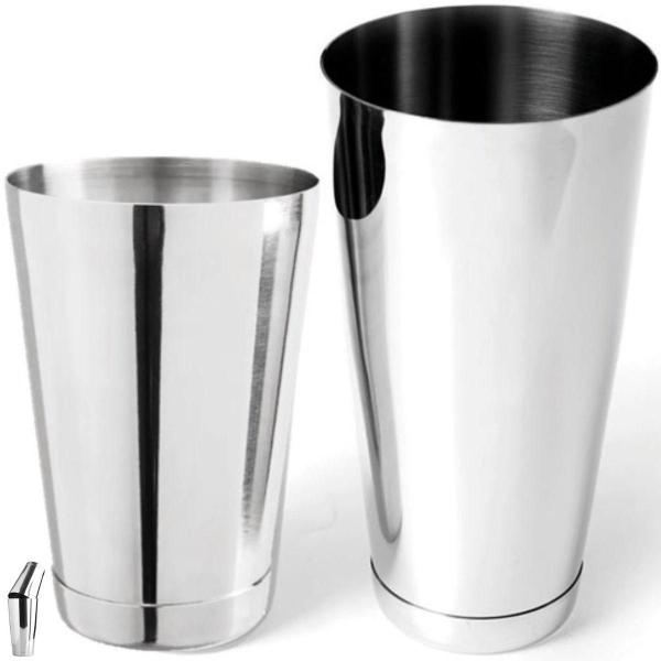 Imagem de Kit 2 Coqueteleiras Inox Profissional Boston Drink 2 Copos