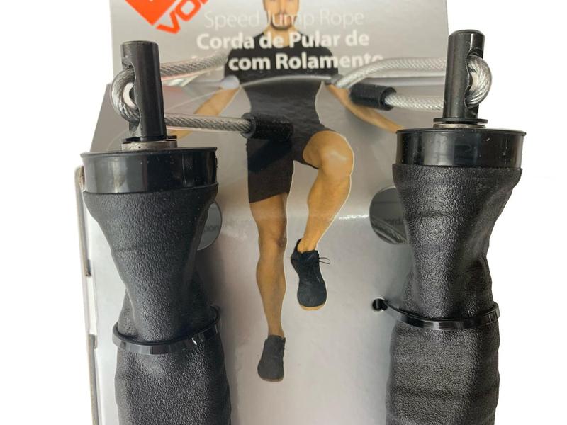 Imagem de Kit 2 Cordas de Pular Profissional de Aço Com Rolamento 3 Metros VP1045 Vollo Sports