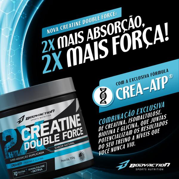 Imagem de Kit 2 Creatina Double Force 150g - BodyAction