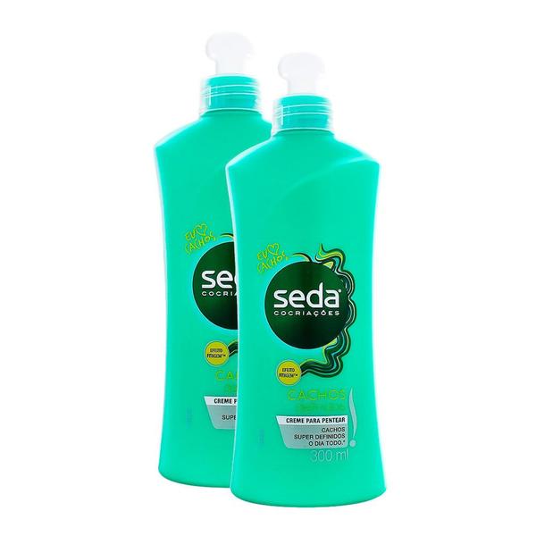 Imagem de Kit 2 Creme de Pentear Seda Cachos Definidos com 300ml