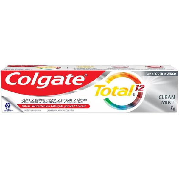 Imagem de Kit 2 Creme Dental Colgate Total 12 Clear Mint 90g Cada