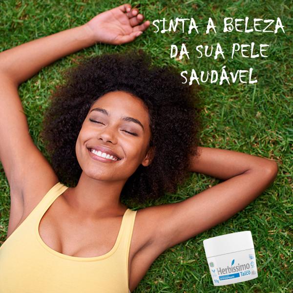 Imagem de Kit 2 Creme Desodorante Antiperspirante Herbíssimo Talco Confiança o Dia Todo Proteção Duradoura Fragrância Suave 48H 55g