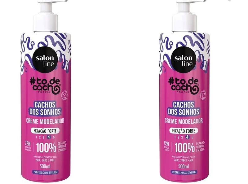 Imagem de Kit 2 Creme Modelador Cachos Dos Sonhos 500ml - Salon Line