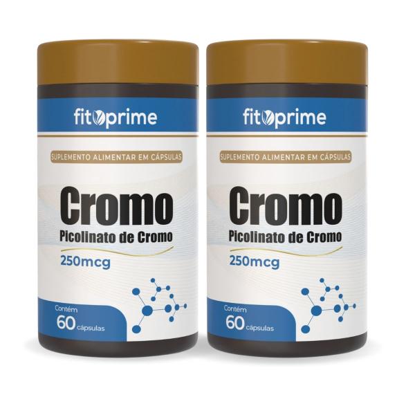 Imagem de Kit 2 Cromo Picolinato 250mcg Fitoprime