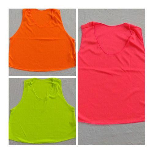 Imagem de Kit 2 Cropped Neon ( Lisas , Fitness E Casual ) - 