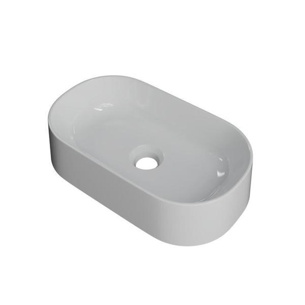 Kit 2 Cuba de Apoio para Banheiro Laila O42 Oval Compace Branco Imagem de Kit 2 Cuba de Apoio para Banheiro Laila O42 Oval Compace Branco
