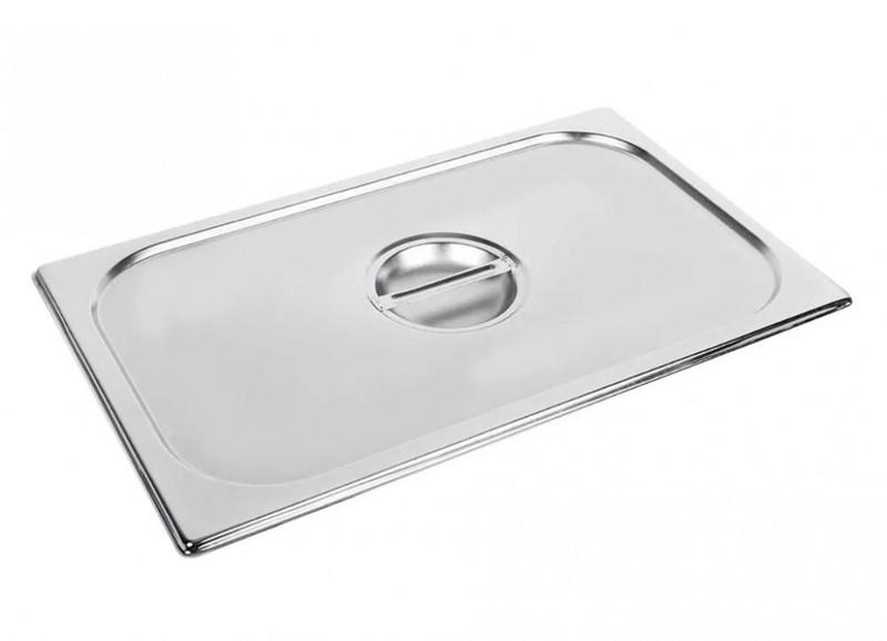 Imagem de Kit 2 Cubas Gastronomica Inox 1/1x100mm com tampas Brasinox