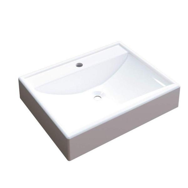Kit 2 Cubas para Banheiro Rt49w Retangular Compace Branco Imagem de Kit 2 Cubas para Banheiro Rt49w Retangular Compace Branco