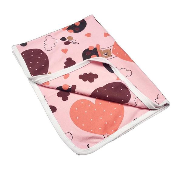 Imagem de Kit 2 Cueiro Manta Bebê Estampado Flanelado Canela Menina