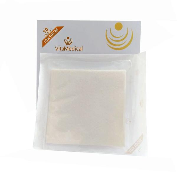 Kit 2 Curativos De Fibras Alginato De Calcio Para Feridas Lesões Na Pele - Vitamedical Imagem de Kit 2 Curativos De Fibras Alginato De Calcio Para Feridas Lesões Na Pele - Vitamedical